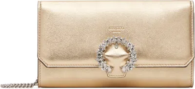 Jimmy Choo Gold Wallet/chain Bag