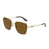 Jimmy Choo Golden Allure Polarized Sunglasses In Gold
