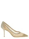 Jimmy Choo Love 85 Glitter Pumps In Golden