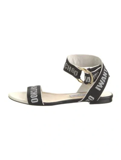 Pre-owned Jimmy Choo Graphic Print Sandals In Black/neutrals
