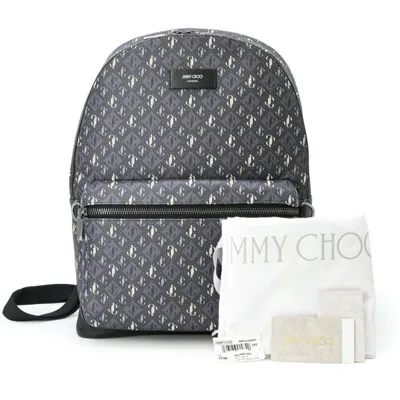 Pre-owned Jimmy Choo Gray Green Backpack () In Gray, Green