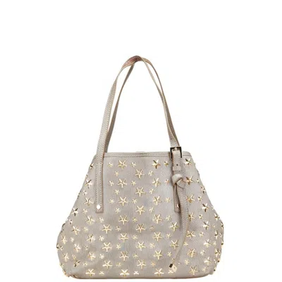 Pre-owned Jimmy Choo Gray Leather Handbag Tote Bag ()
