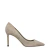 Jimmy Choo Gray Leather High Heel Women's Pumps In Gray
