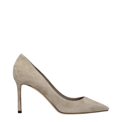 Jimmy Choo Gray Leather High Heel Women's Pumps