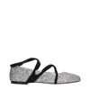Jimmy Choo Gray Plastic Ballet Flats In Silver