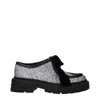Jimmy Choo Marlow Glittered Velvet Bow Loafers In Silver