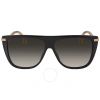 Jimmy Choo Gray Sf Gold Browline Ladies Sunglasses Suvi/s 0807/fq 58 In Black / Gold / Gray