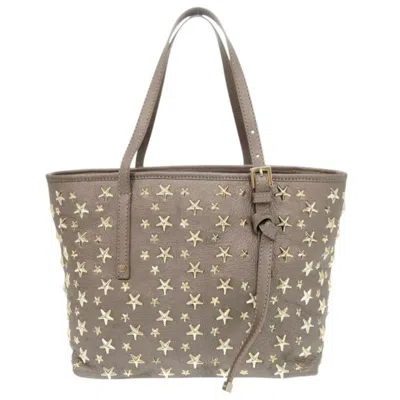 Pre-owned Jimmy Choo Grayish Leather Handbag Tote Bag ()