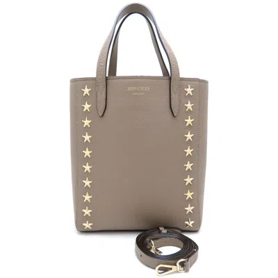 Pre-owned Jimmy Choo Grayish Leather Shoulder Bag Tote Bag ()