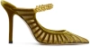 Jimmy Choo Bing Mesh Crystal-strap Mule Pumps In Citrine