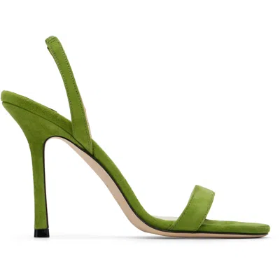Jimmy Choo Green Jenn 100 Heeled Sandals