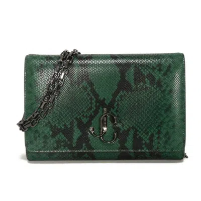 Pre-owned Jimmy Choo Green Leather Clutch Bag Shoulder Bag ()