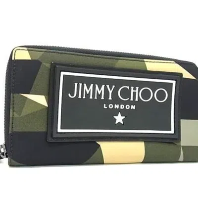 Pre-owned Jimmy Choo Green Nylon Long Wallet (bi-fold) ()