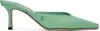 Jimmy Choo Vivi 65 Embellished Lizard-effect Leather Mules In Aqua Green