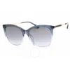 Jimmy Choo Grey Azure Cat Eye Ladies Sunglasses Nerea/g/s 0jq4/gb 57 In Azure / Blue / Grey / Lilac