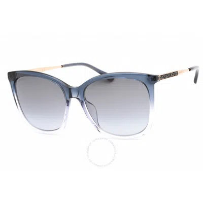 Jimmy Choo Grey Azure Cat Eye Ladies Sunglasses Nerea/g/s 0jq4/gb 57 In Blue