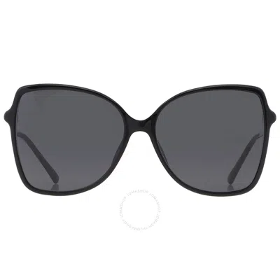 Jimmy Choo Grey Butterfly Ladies Sunglasses Fede/s 0807/ir 59 In Black
