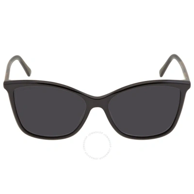 Jimmy Choo Grey Cat Eye Ladies Sunglasses Ba/g/s 0807/ir 56 In Black / Grey