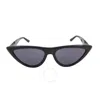 Jimmy Choo Grey Cat Eye Ladies Sunglasses Sparks/g/s 0807/ir 55 In Black / Grey