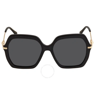 Jimmy Choo Grey Geometric Ladies Sunglasses Esther/s 0807/ir 57 In Black / Grey