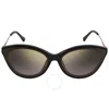 Jimmy Choo Grey Gold Mirror Cat Eye Ladies Sunglasses Vic/f/sk 0807/fq 64 In Black / Gold / Grey