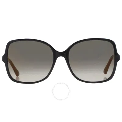 Jimmy Choo Grey Gradient Butterfly Ladies Sunglasses Judy/s 0807/fq 57 In Black / Grey