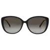 Jimmy Choo Grey Gradient Cat Eye Ladies Sunglasses Aly/f/s 0ae2/fq 57 In Black