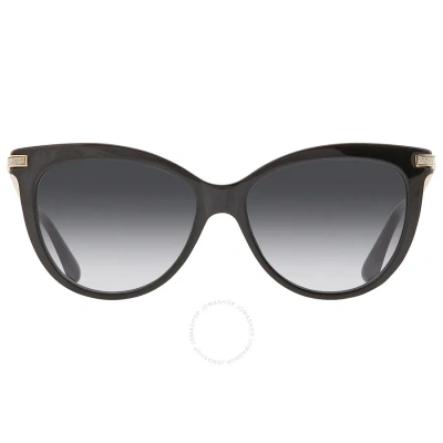 Jimmy Choo Grey Gradient Cat Eye Ladies Sunglasses Axelle/g/s 0807/9o 56 In Black / Grey