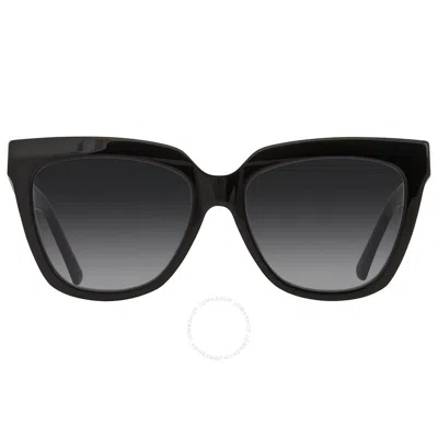 Jimmy Choo Grey Gradient Cat Eye Ladies Sunglasses Julieka/s 0807/9o 55 In Black