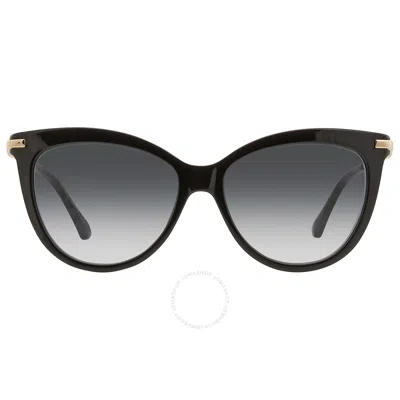 Jimmy Choo Grey Gradient Cat Eye Ladies Sunglasses Tinsley/g/s 0807/9o 56 In Black