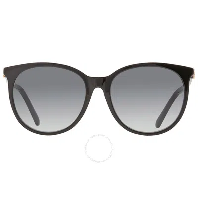 Jimmy Choo Grey Gradient Round Ladies Sunglasses Ilana/f/sk 026s/9o 57 In Black