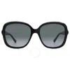 Jimmy Choo Grey Gradient Square Ladies Sunglasses Sadie/s 0807/9o 56 In Black / Grey