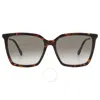 Jimmy Choo Grey Gradient Square Ladies Sunglasses Totta/g/s 0086/ha 56 In Brown / Grey