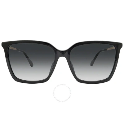 Jimmy Choo Grey Gradient Square Ladies Sunglasses Totta/g/s 0807/9o 56 In Black / Grey