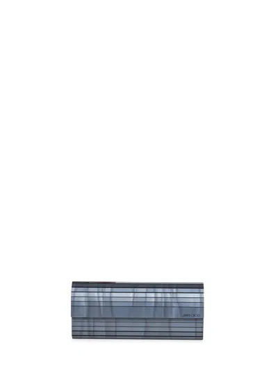 Jimmy Choo Grey Mother-of-pearl Sweetie Shoulder Bag In Blue