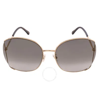 Jimmy Choo Grey Oversized Ladies Sunglasses Tinka/g/sk 0000/fq 61 In Gray