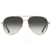 Jimmy Choo Grey Pilot Ladies Sunglasses Olly/s 02m2/9o 60 In Black / Gold / Grey