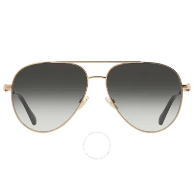 Jimmy Choo Grey Pilot Ladies Sunglasses Olly/s 02m2/9o 60 In Black / Gold / Grey