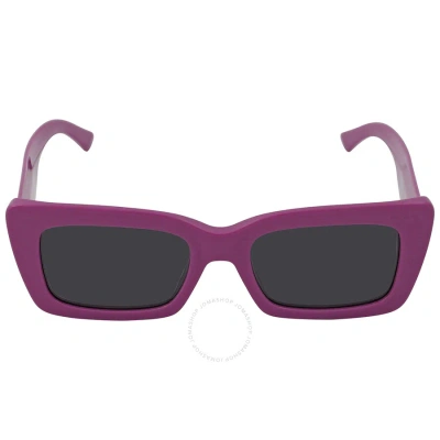 Jimmy Choo Grey Rectangular Ladies Sunglasses Vita/s 0mu1/ir 54 In Fuchsia / Grey