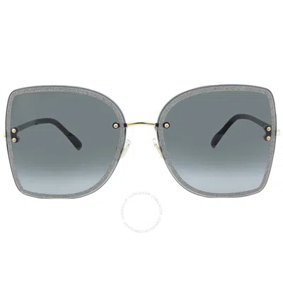Jimmy Choo Grey Shaded Butterfly Ladies Sunglasses Leti/s 02m2/9o 62 In Blue