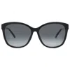 Jimmy Choo Grey Shaded Butterfly Ladies Sunglasses Lidie/f/sk 0807/9o 59 In Blue