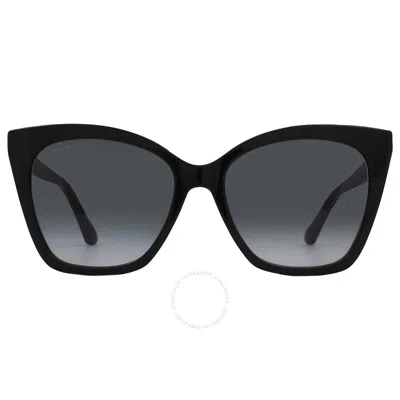 Jimmy Choo Grey Shaded Butterfly Ladies Sunglasses Rua/g/s 0807/9o 56 In Black