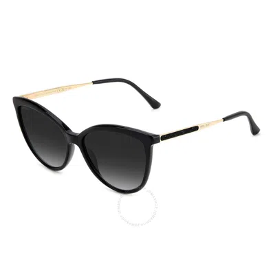 Jimmy Choo Grey Shaded Cat Eye Ladies Sunglasses Belinda/s 0807/9o 56 In Black