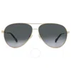 Jimmy Choo Grey Shaded Pilot Ladies Sunglasses Jimena/s 02m2/9o 60 In Black / Gold / Grey