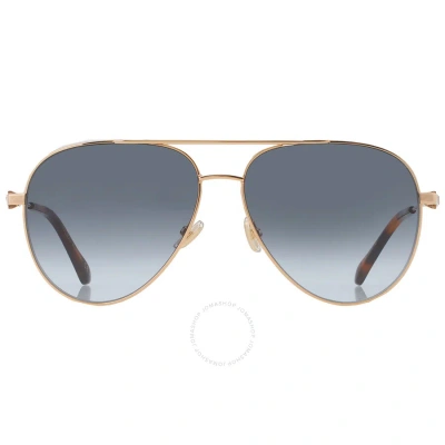 Jimmy Choo Grey Shaded Pilot Ladies Sunglasses Olly/s 0000/gb 60 In Gold / Grey / Rose / Rose Gold