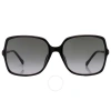 JIMMY CHOO JIMMY CHOO GREY SHADED SQUARE LADIES SUNGLASSES EPPIE/G/S 0807/9O 57