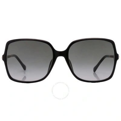 Jimmy Choo Grey Shaded Square Ladies Sunglasses Eppie/g/s 0807/9o 57 In Black / Grey