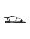 Jimmy Choo "gwyn" Crystal Sandals Black In Black