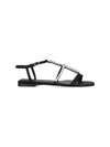 Jimmy Choo Gwyn" Crystal Sandals Black In Black