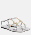 Jimmy Choo Silver Open Toe Sandals In Metallic